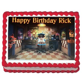 Five Nights at Freddy's Grumpy Cat Edible Cake Image Topper 1/4 Sheet Decoration Birthday Party