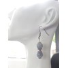 Blue quartz bead and Tibetan bead earrings