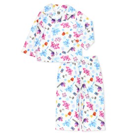 Blue's Clues & You Toddler Kids Flannel Coat Style Pajamas Set Set (3T, White)