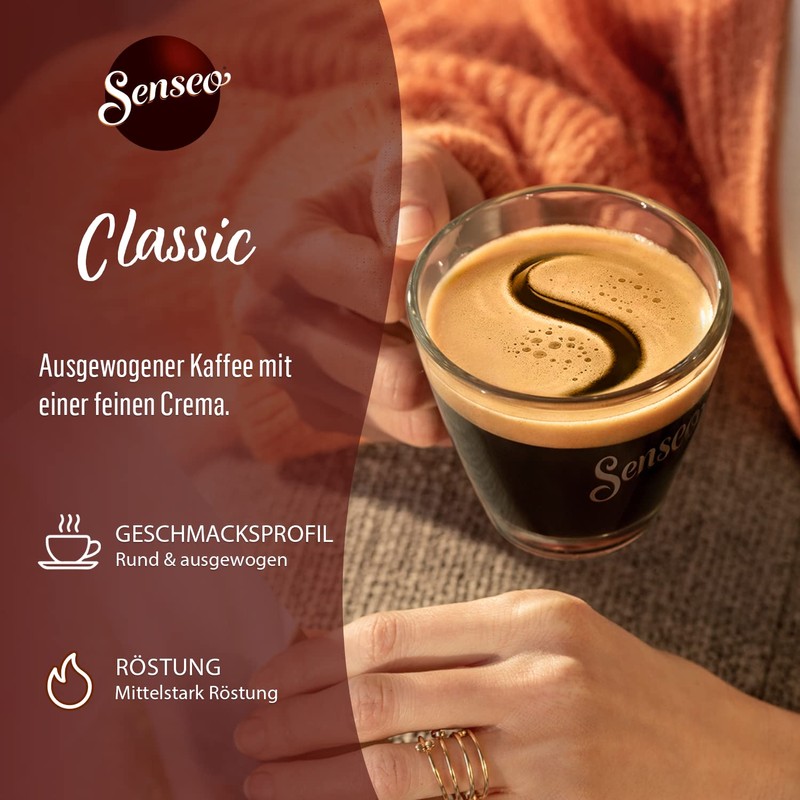 Senseo Classic Medium Roast Coffee Pods, Single Serve Pods Bulk