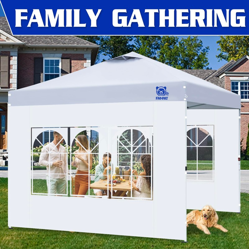 FANPAT 2Pcs Instant Canopy Tent Sidewalls for 10x10 Pop-Up Canopy,