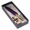 Feather Pen Exquisite Vintage Elegant Stainless Steel Smoothly Writing Wear