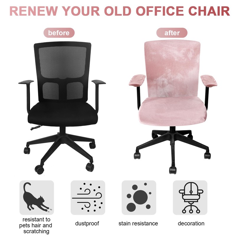 Tallew 4 Pcs Office Chair Covers Set Computer Universal Protective