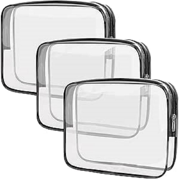 Clear Makeup Bags, Approved 3 Pcs Cosmetic Makeup Bags Set