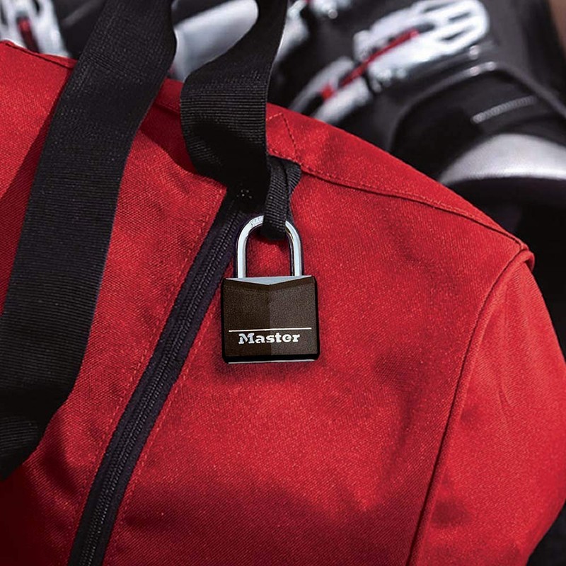 Master Lock Black Outdoor Key Lock, Standard Weather Resistant Padlock