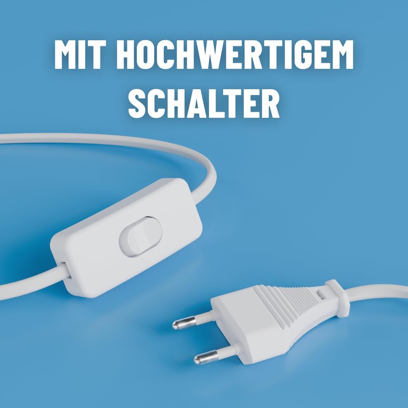 greate. Lamp Holder E14 with Cable and Switch White 3.5