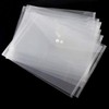 4 x Clear A5 Popper Stud Wallet Envelopes Plastic Document