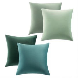 AFIRMLY Decorative Throw Pillow Covers 18x18 Set of 4, Soft Velvet Pillowcase Cushion Covers Square Modern Winter Pillowcase for Couch Bed Sofa Car Home