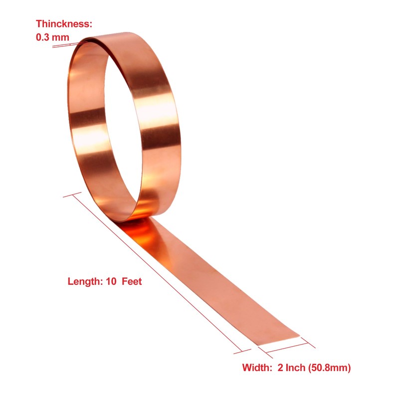 Copper Flashing 99.95% Pure - 28 Gauge 0.3mm Thick Copper