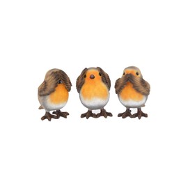 Nemesis Now Three Wise Robins 8cm Figurine, Brown