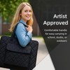 JJRING 18x24 Quilting Portfolio Bag, Lightweight Black Art Canvas Portfolio