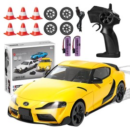 Mineup RC Drift Car, 1:24 Remote Controlled Car, 18 km/h 4WD RC Cars Toy, 2.4 GHz Toy Car, RC Car with Remote Control, Toy Racing Car with LED Light for Children and Adults from 5 6 7 8 + Years