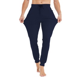 Idtswch 36" Inseam Men's Tall Sweatpants Joggers Regular Fit Workout Pants for Tall Men Navy