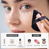 BEAKEY Triangle Makeup Powder Puff for Loose Powder and Liquid