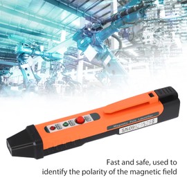 Telituny Magnetic Pole Tester, 862M N/S Pole Pin Detector with LED Display ±5mT Sensitivity, Portable Magnetic Polarity Tester, Magnetic Pole Pen Polarity Tester for Industry Electronics Project