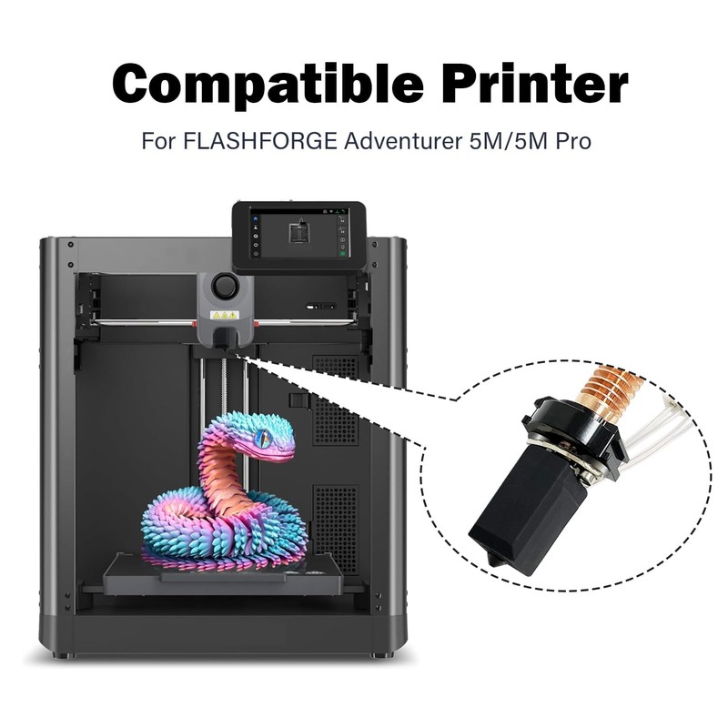 Prstudy Upgrade Ceramic Nozzle Hotend Kit for Flashforge Adventurer 5/