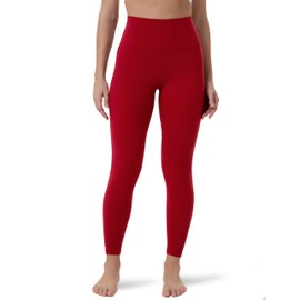 YUNOGA Women's Ultra Soft High Waisted Seamless Leggings Tummy Control Yoga Pants (XS, Rose Red)
