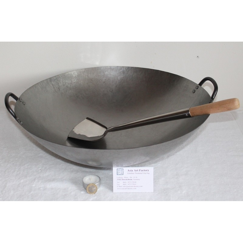 AAF Nommel® Wok Spatula Flat Spahtel 004 Riveted Stainless Steel