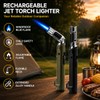 Flexible Neck Torch Lighter, Windproof Jet Flame, Refillable with Safety