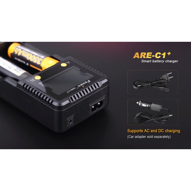 EdisonBright Fenix are-C1+ Plus Smart Digital Display Home/in-car Battery Charger