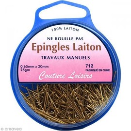 Hemline H712 Nickle Plated Brass Rust Proof Craft Pins 20mm 25g Approx 450pk by Hemline