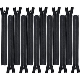 #3 Skirt & Dress Black YKK Coil Closed Bottom Zippers - Choose Your Length - Made in The United States (12 Zippers Per Pack) (7" Inches)