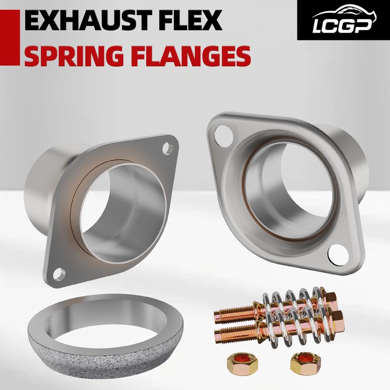 Exhaust Flange 3" Quick Exhaust Flex Spring Flanges with Bolts
