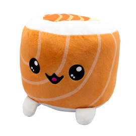 Joy Toy Uramaki Plushi with Salmon (Embroidered) Plush - Size 20 x 20 x 15 cm, Rose