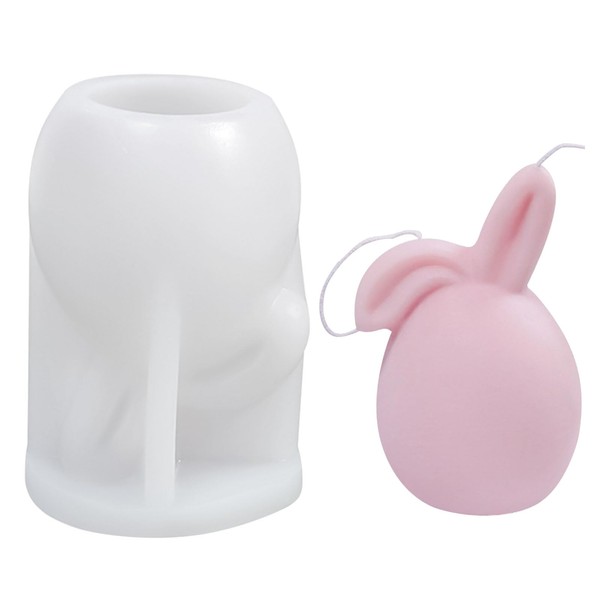 WANDIC Easter Bunny Silicone Mold, 1 Piece 3D Lop Eared