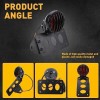 Gearzaar Side Mount License Plate Bracket Motorcycle LED-Light Holder For