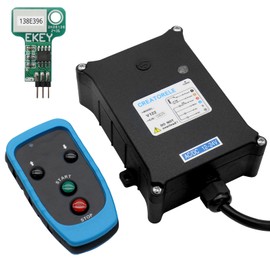 MAKERELE Crane Wireless Remote Control 2 Button Crane Remote for AC/DC12-24V,1 Transmitter + 1 Receiver Wireless,Use for Tail Lift, Rowing, Port