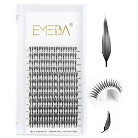 EMEDA Spire Premade Fan Eyelash Extensions 240 Clusters, 9-13mm C Curl Soft Manga Effect Lashes, Professional Premade Grafting Clusters for Volume Lash Extensions (Spire Lash)