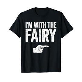 I'm with The Fairy Shirt Adult Kids Men Women Fairy Costume T-Shirt
