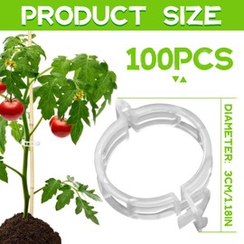 Pack of 300 Tomato Clips, Plant Clips, Plant Clips, Plant Clips, Tomato Clips, Connect Pepper, Cucumber, Vines, Ideal for Plants, Securing Support, Plastic