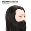 Salon Male Mannequin Head Human Hair Practice Hairdressing Training Head