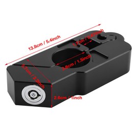 Acouto - manubrio universal CNC de aleación de aluminio para motocicleta, bloqueo de palanca de freno, Negro, default