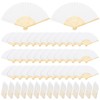 MCEAST 120 Pieces Handheld Fans Silk Bamboo Folding Hand Fans