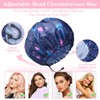 3 PCS Adjustable Shower Caps, Double Layer Waterproof Bathing Cap