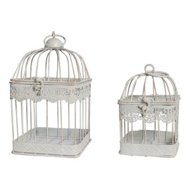 Birdcage, Birdcage, Birdcage, Object, Interior Figurine, Figurine, Mu-ra Trivet Object Series (Shabby White, S&M Square Set of 2)
