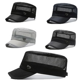 LOJAX Work Cap, Men's Breathable Mesh Cap, Summer Outdoor Fishing Cap, gray (light gray)