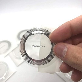 10 x NFC Tags | NXP Chip NTAG215| 504 Bytes Storage Capacity | Round Transparent Tags | Strong Sticker | Wide Antenna | High Scanning Power and Ultra Slim Design