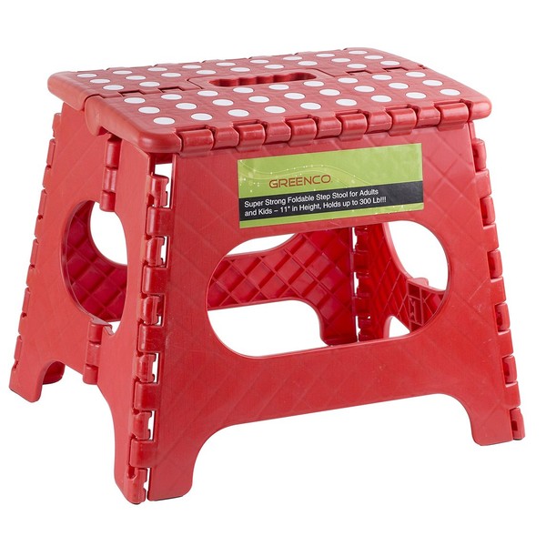 Greenco Super Strong Foldable Step Stool for Adults and Kids