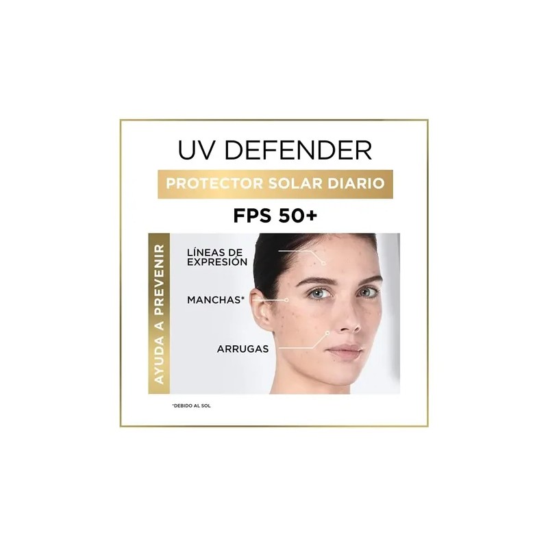 Crema L'oréal París Uv Defender Fluido Invisible Fps50 40ml