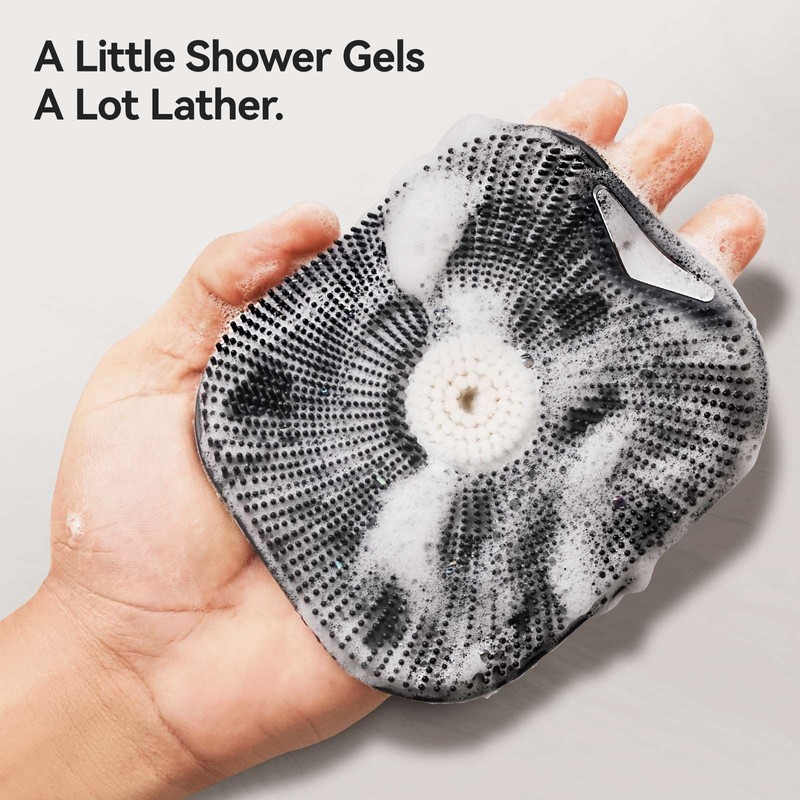 qenlicyo Silicone Body Scrubber for Men Friendly Shower Body Scrubber