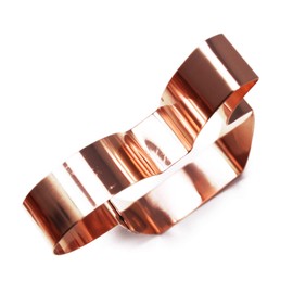 Refreshing Summer Drink Glass with Lemon and Straw Copper Cookie Cutter