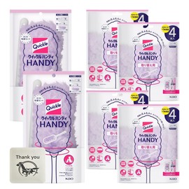 Kao Quickle Wiper Handy Main Unit, 2 Pieces + Replacement Sheets, Set of 4 + Kunutonn Original Logo e Bonus