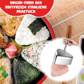 Takonashi® Onigiri Mould Made of Stainless Steel - Perfect Onigiri Sushis - Non-Stick Stainless Steel Mould - Non-stick - Easy to Use Japanese Kitchen Accessories - OriginalCorner®