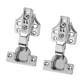 Full Overlay Soft Close Hinges, Clip ON Plate for Easy Installation, 105 Degree, Silent Hydraulic, Frameless European Concealed Hinges for Kitchen Cabinet Door, Wardrobes,Bookcases (Full Overlay, 2)