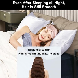 Ravmix 100% Mulberry Silk Pillowcase for Hair and Skin with Hidden Zipper, Both Sides 21Momme Real Silk, 1PCS, Queen Size 20×30inch, White