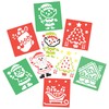 Baker Ross FE885 Santa Claus Workshop Stencils - 8 Pieces,